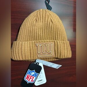 NWT Pro Standard NFL New York Giants NY Ribbed Knit Cuffed Beanie - Brown $40